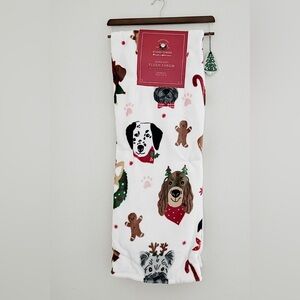 Christmas Dogs & Gingerbread Man Super Soft Plush Throw
